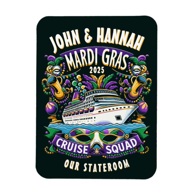 Mardi Gras-kryssningsfartyg Hyttrum Magnet (Vertikal)