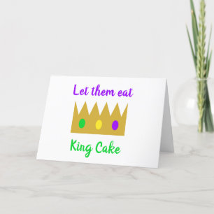 Mardi Gras Kung Cake Krona Laissez Les Bons Temps Kort