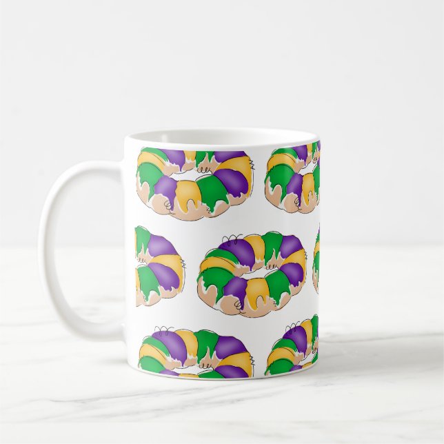 Mardi Gras Kung Cake Mugg (Vänster)