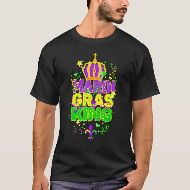 Mardi Gras Kung Krona Carnival Mardi Gras T Shirt (Framsida)