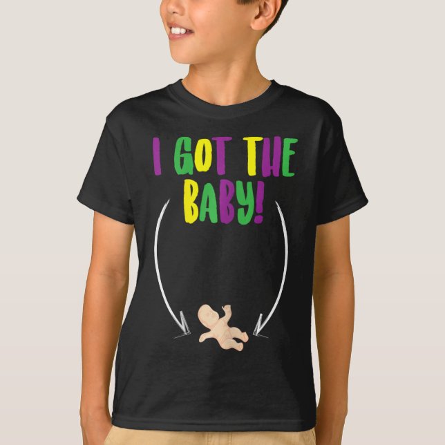 Mardi Gras Kung kummel av T Shirt (Framsida)