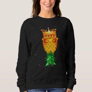 Mardi Gras Kung Mask Swinger uppifrån och ned Pine T Shirt