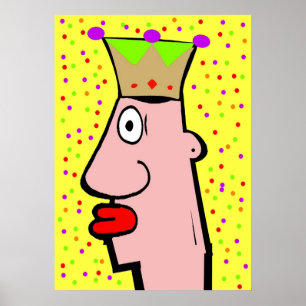 Mardi Gras Kung ’REX’ Abstrakt head, Poster