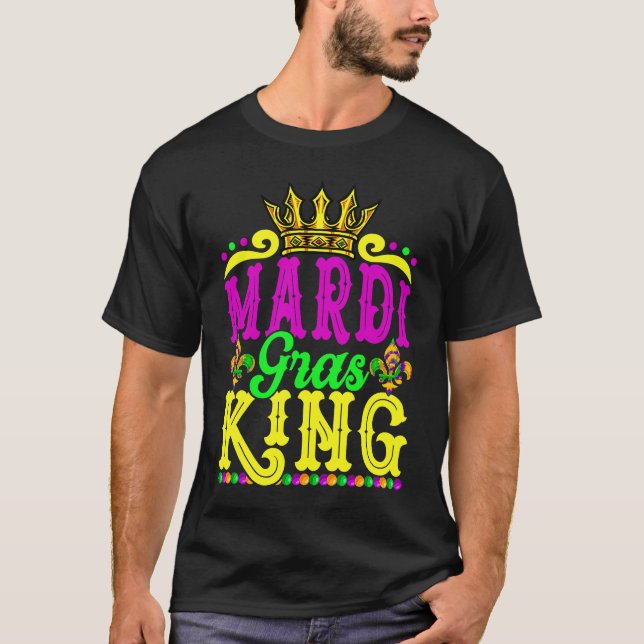 Mardi Gras Kung Roligt Parad Mardi Gras Carnival C T Shirt (Framsida)
