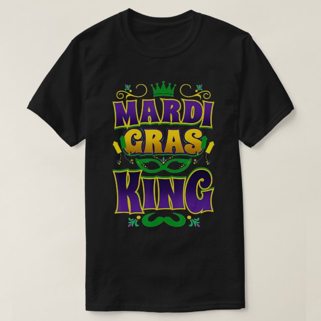 Mardi Gras Kung Roligt Parad Mardi Gras Carnival C T Shirt (Design framsida)