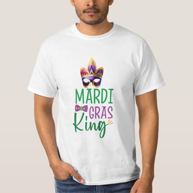 Mardi Gras Kung T-Shirt (Framsida)