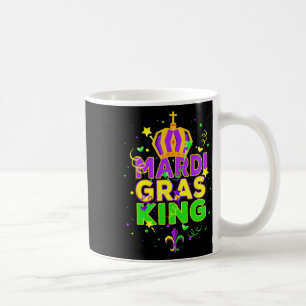 Mardi Gras-kungens karnevalskostym för män present Kaffemugg