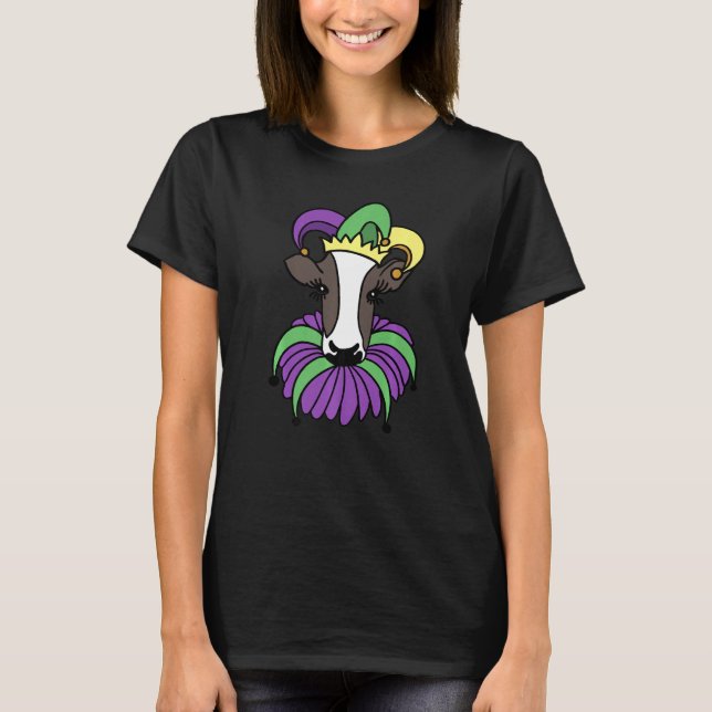 Mardi Gras Kviga Ko Jesters Hatt Kvinnor T Shirt (Framsida)