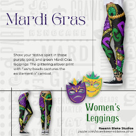 Mardi Gras Kvinnliga Leggings