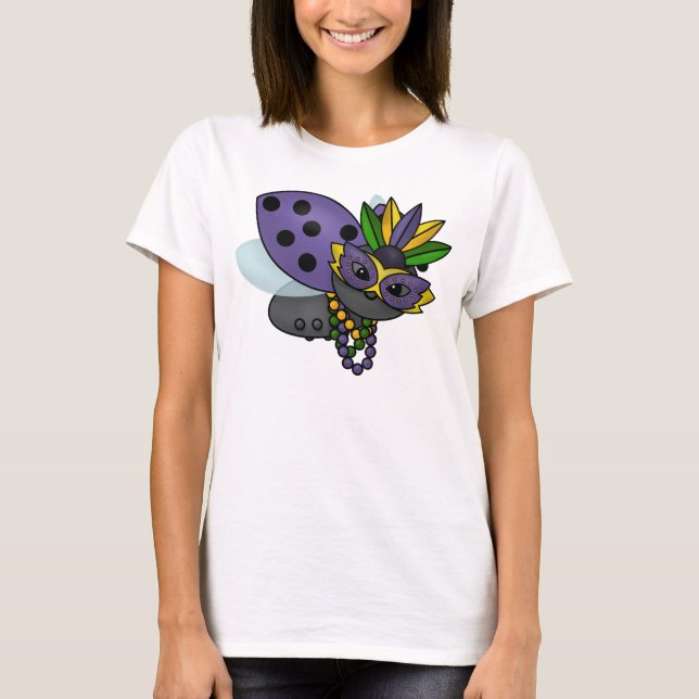 Mardi Gras Ladybug T-Shirt (Framsida)
