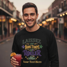 Mardi Gras Laissez Les Bons Temps Rouler Flodångfa Lång Ärmad Tröja