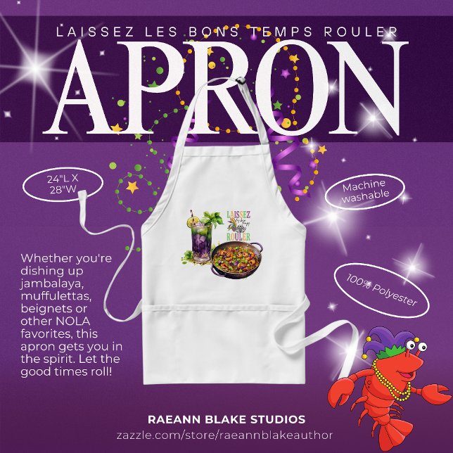 Mardi Gras Laissez les bons temps rouler Förkläde (Skapare uppladdad)