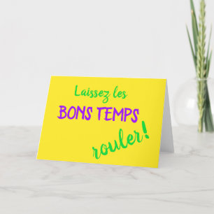Mardi Gras Laissez Les Bons Temps Rouler Kort
