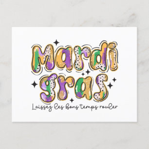 Mardi Gras Laissez Les Bons Temps Rouler Meddelande Vykort