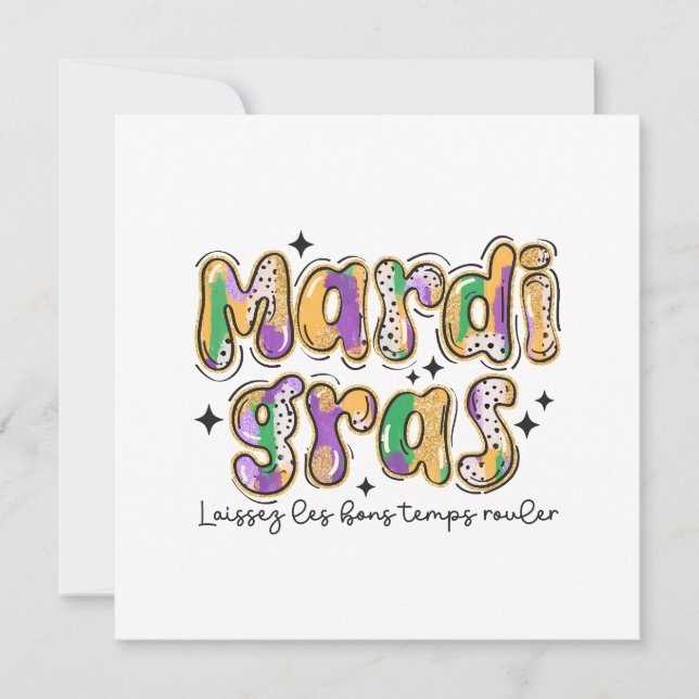 Mardi Gras Laissez Les Bons Temps Rouler Spara Datumet (Framsida)