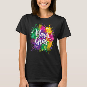 Mardi Gras Långärmad Artistic Tjock Tisdag Manar W T Shirt