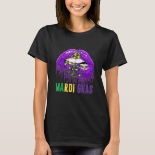 Mardi Gras Läppar Mardi Gras Carnival Costume Wom T Shirt