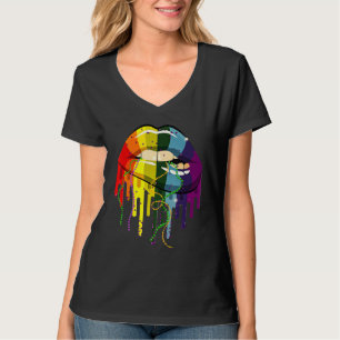 Mardi Gras Läppar Queen Carnival Costume Mardi Gra T Shirt