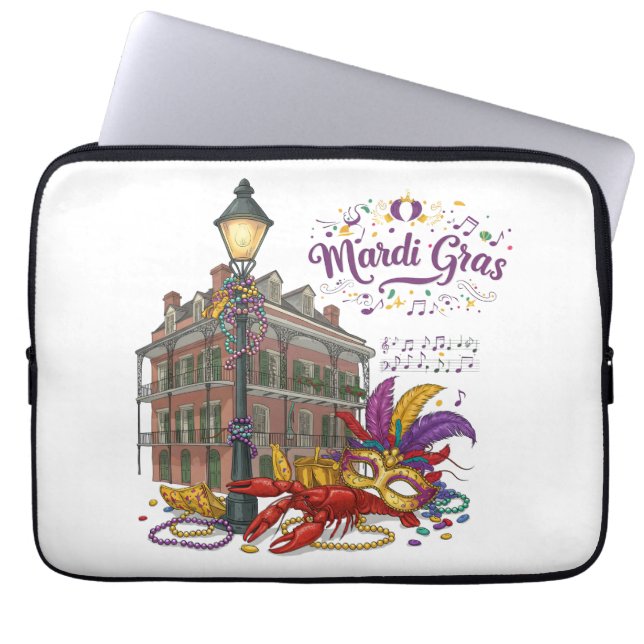 Mardi Gras Laptop Fodral (Framsidan)