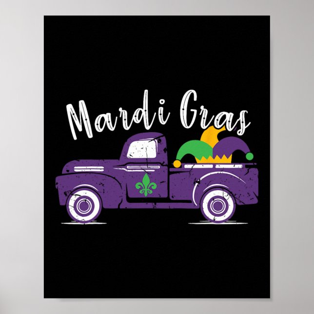 Mardi Gras Lastbil - Funny Mardi Gras Gift Poster (Framsidan)