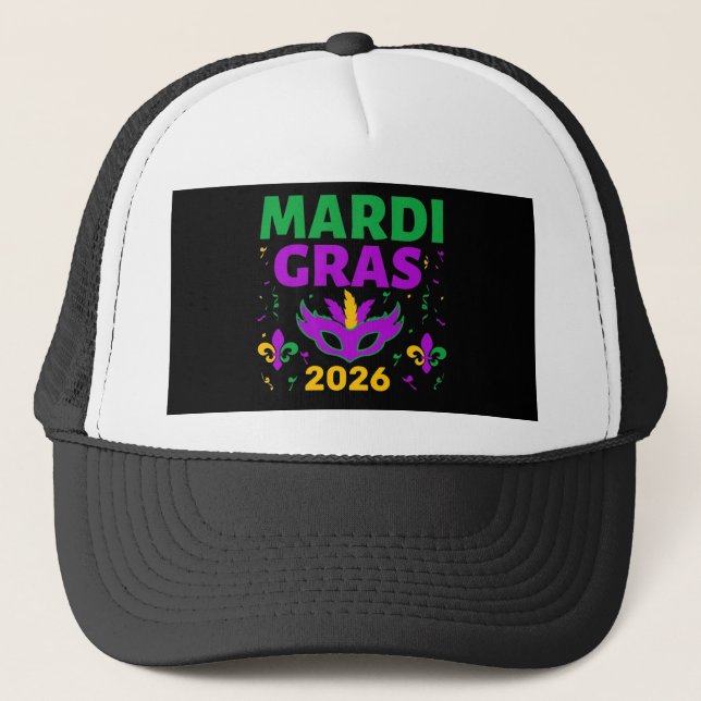 Mardi Gras-lastbilschaufförshatt Keps (Framsida)