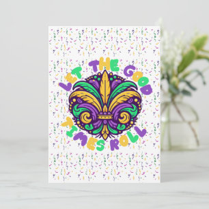 Mardi Gras Låt bran rulla Julkort