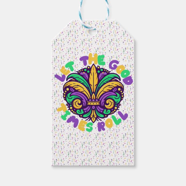 Mardi Gras Låt bran rulla Presentetikett (Framsidan)