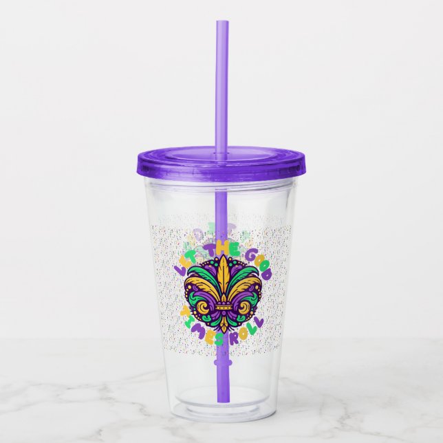 Mardi Gras Låt de goda tiderna rulla Take Away Mugg (Framsida)