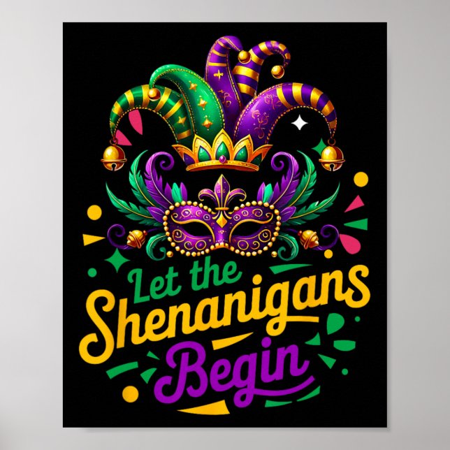 Mardi Gras lät shenanigans börja med Manar Women K Poster (Framsidan)