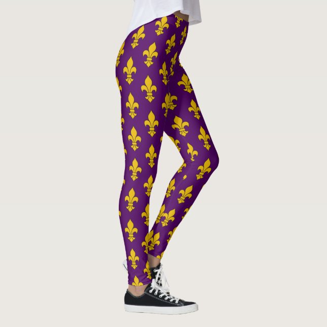 Mardi Gras Leggings Yoga Anpassningsbar Färg (Höger)