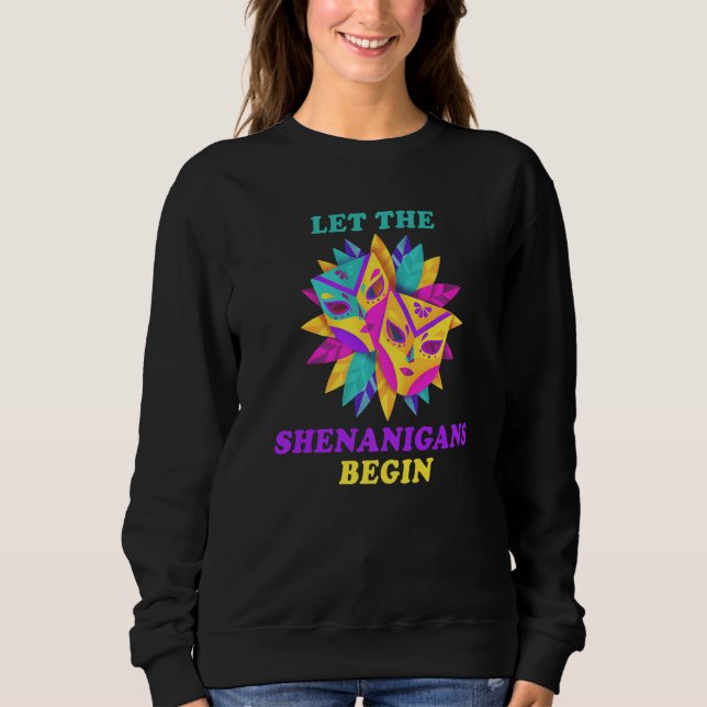 Mardi Gras Let The Shenanigans Begin Mardi Gras Co T Shirt (Framsida)