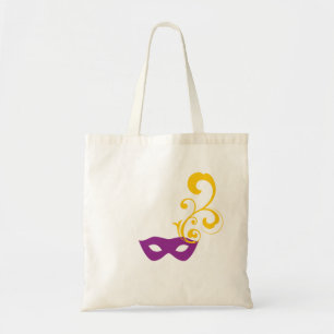 Mardi Gras Lila & Guld Mask Tygkasse