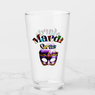 Mardi Gras - Lila Mask Tjock Tisdag New Orleans Glaskopp