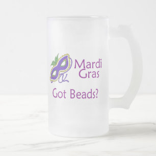 Mardi Gras lilor maskerar Frostat Ölglas