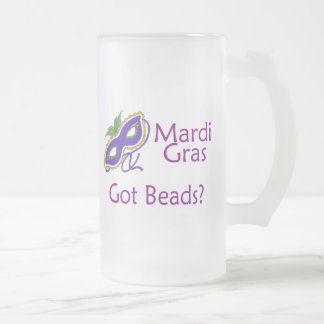 Mardi Gras lilor maskerar Frostat Ölglas
