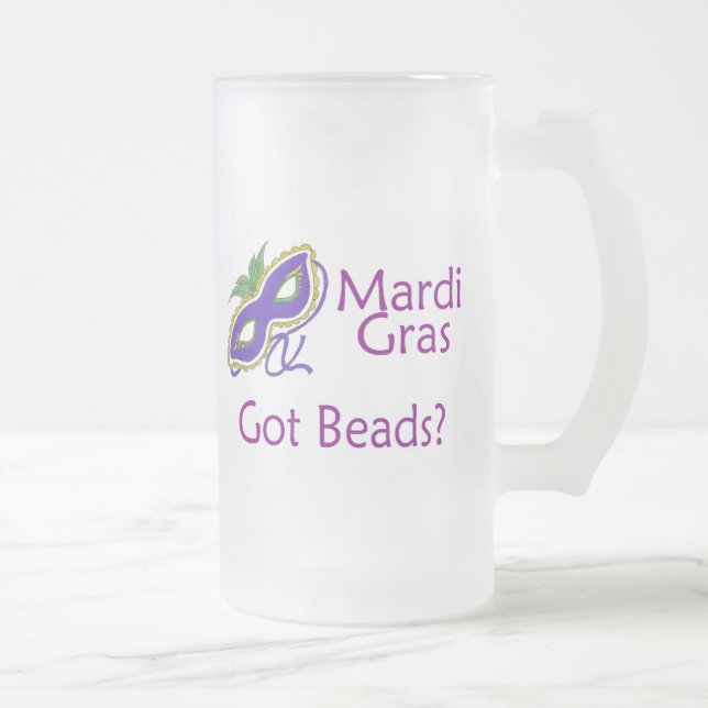 Mardi Gras lilor maskerar Frostat Ölglas (Höger)