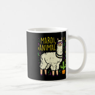 Mardi Gras Llama Party Animal Funny Alpaca Carniva Kaffemugg