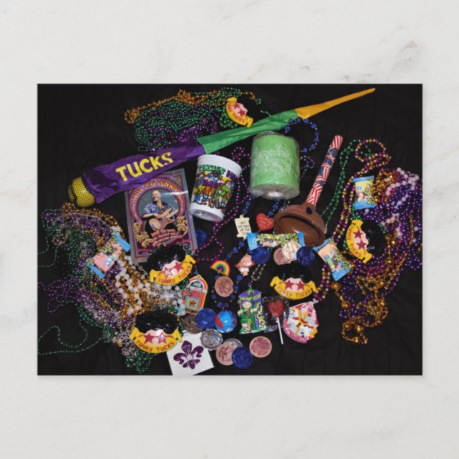 Mardi Gras Loot Postcard Vykort (Framsida)