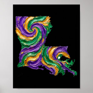 Mardi gras louisiana delstat Mardi gras louisiana Poster
