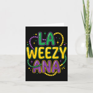 Mardi Gras Louisiana La Weezy Ana Rolig Nola Män Kort