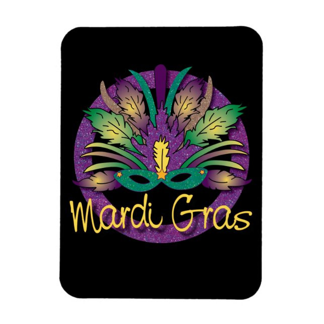 Mardi Gras Magnet - Plain (Vertikal)