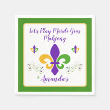 Mardi Gras Mahjong NAME Green Gold Purple Fleur de