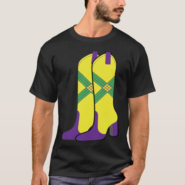 Mardi Gras Majorettes Boots Funny Parade Festival  T Shirt (Framsida)