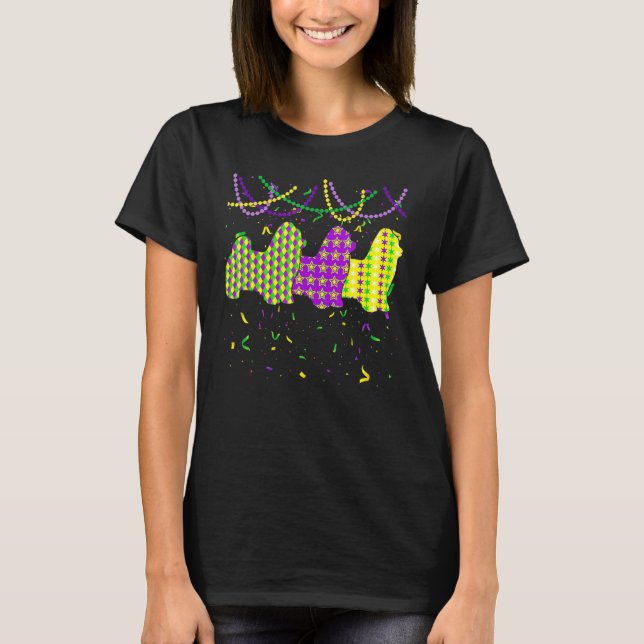 Mardi Gras Maltese Dog Festival Puppy Dog Lover T Shirt (Framsida)