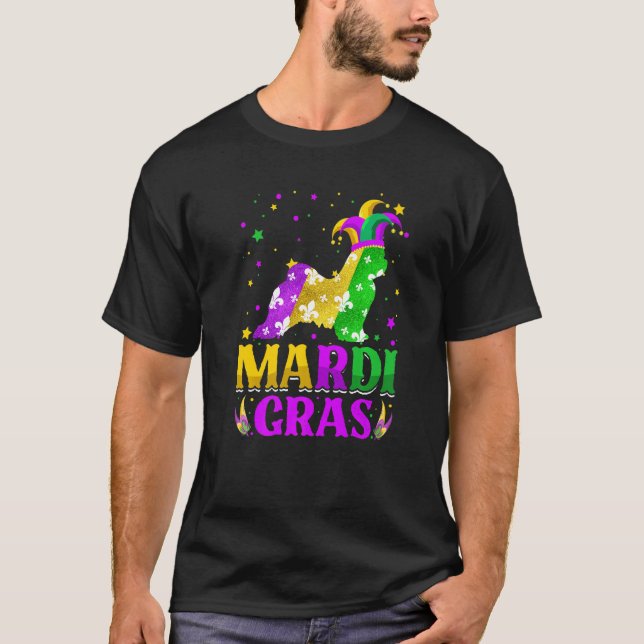 Mardi Gras Maltese Dog Lover Carnival Jester Premi T Shirt (Framsida)