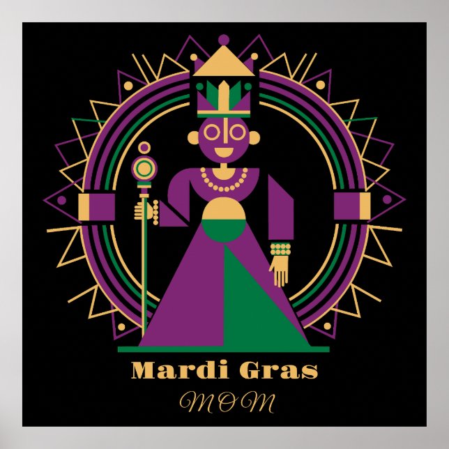 Mardi Gras-Mamma 2026 Drottning Poster (Framsidan)