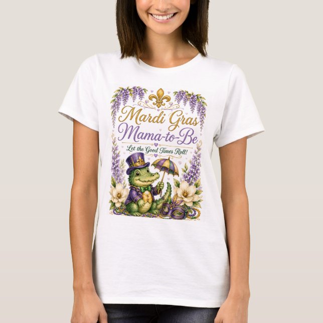 Mardi Gras Mammas bebisskjorta T Shirt (Framsida)