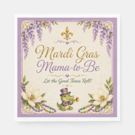 Mardi Gras Mammas-to-Be-Barnkalas Servetter