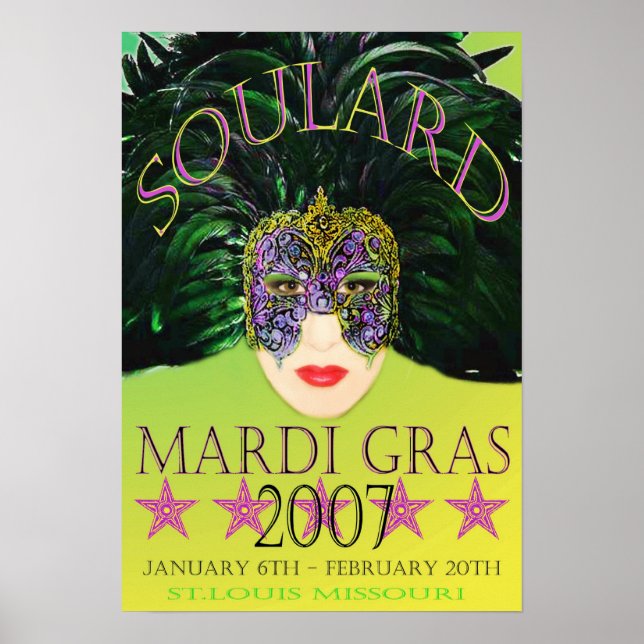 Mardi Gras Mask 2007 Poster St. Louis (Framsidan)