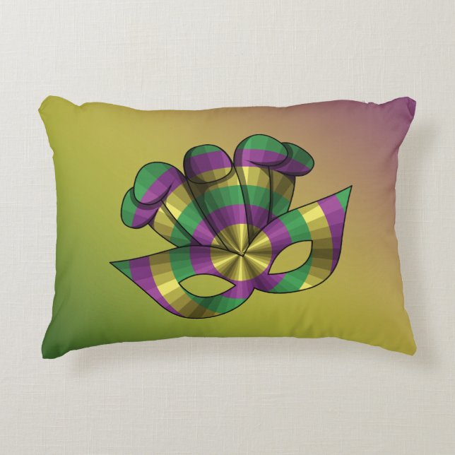 Mardi Gras Mask accent Pillow Prydnadskudde (Framsidan)